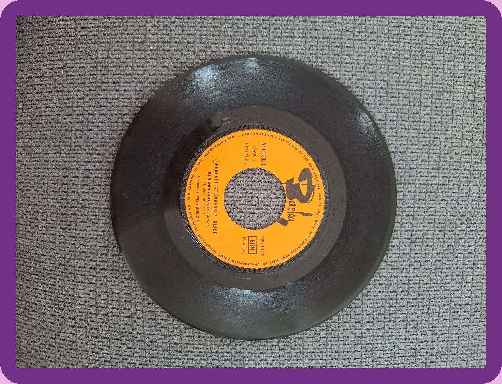 Disque 45 tours Barclay 61398 – photo 3